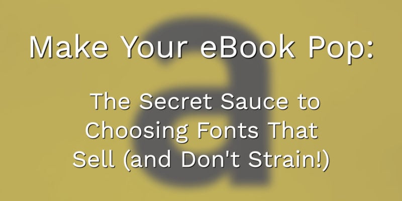 font style for ebook